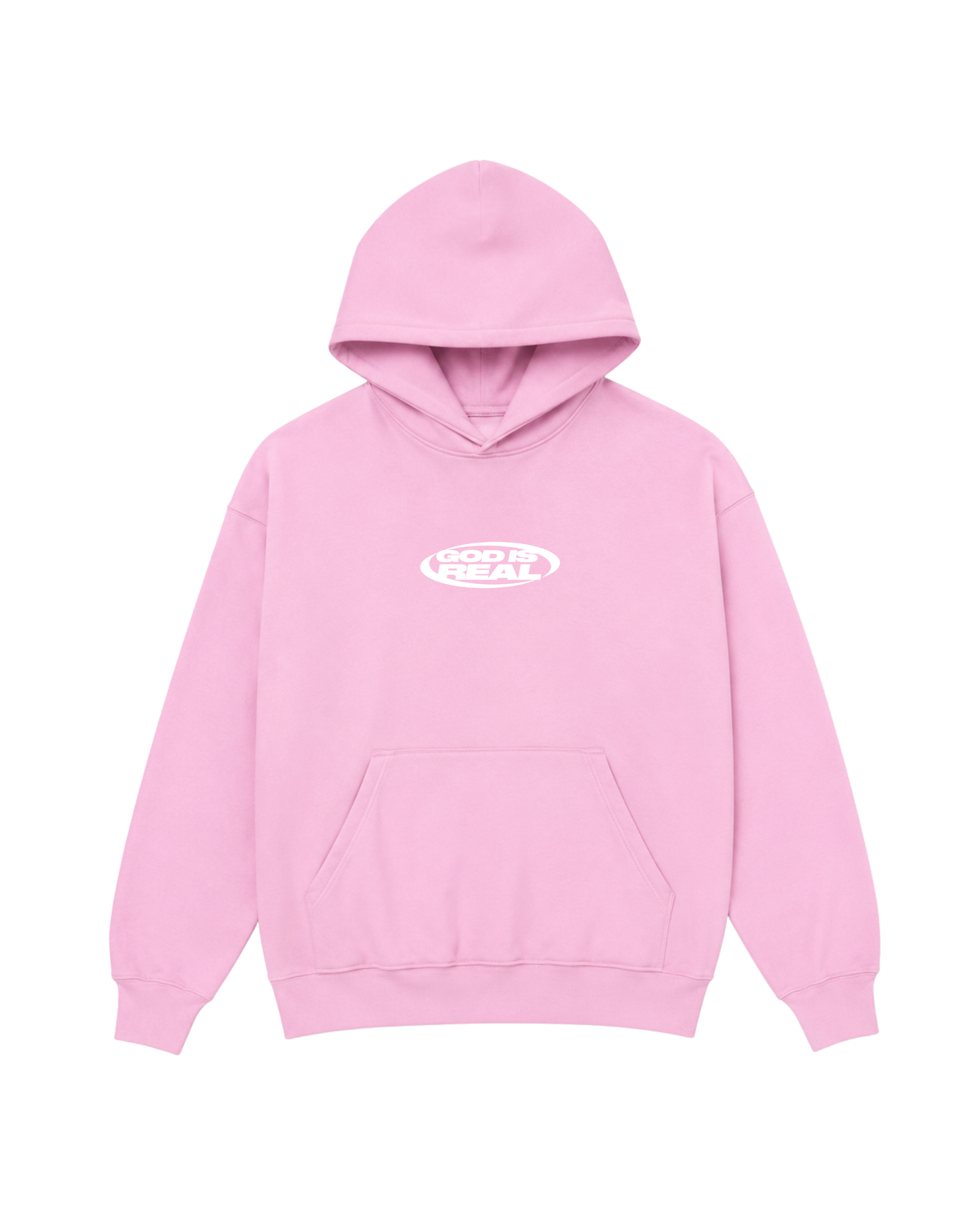 GOD IS REAL STAR PINK HOODIE