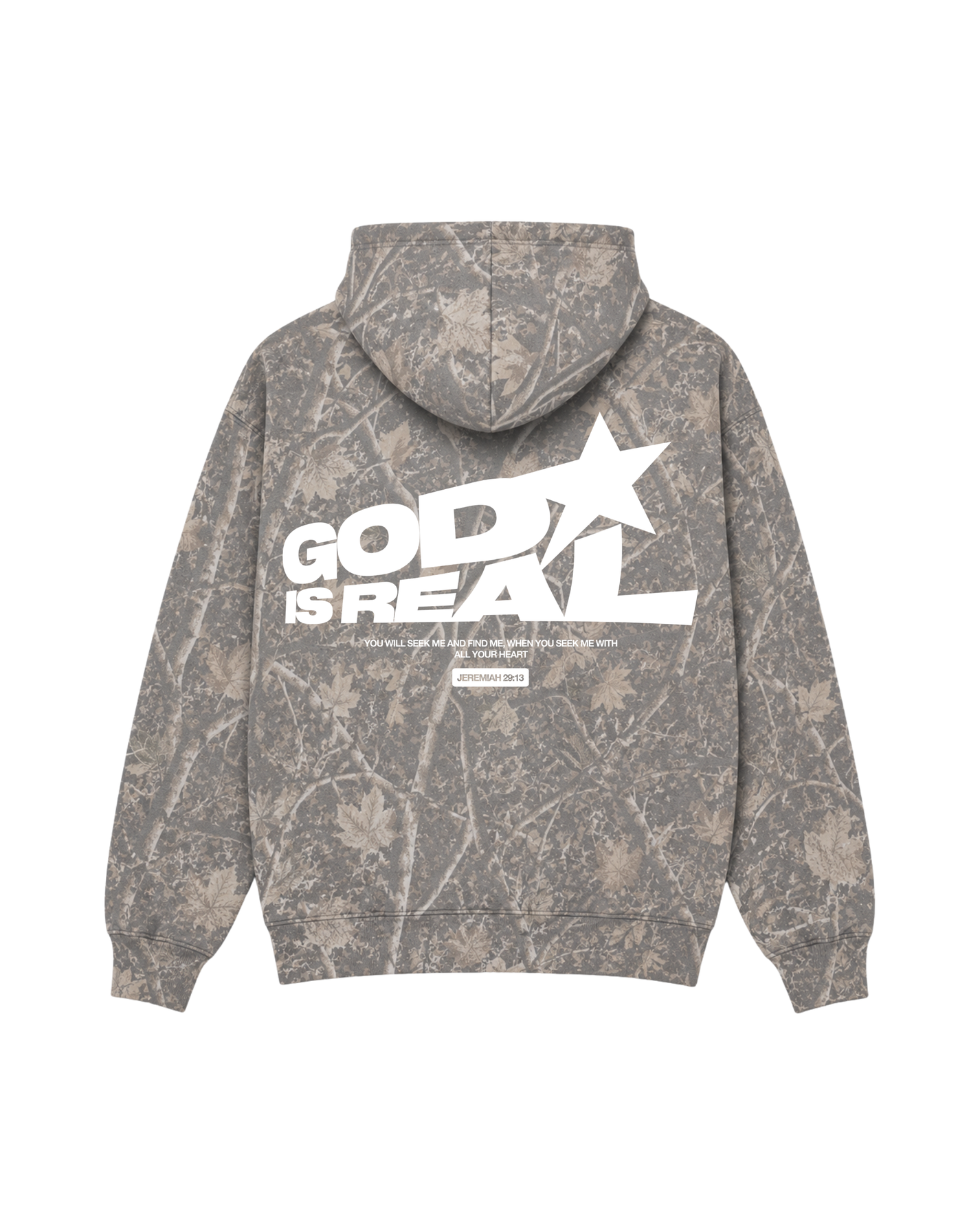 GOD IS REAL STAR CAMO HOODIE